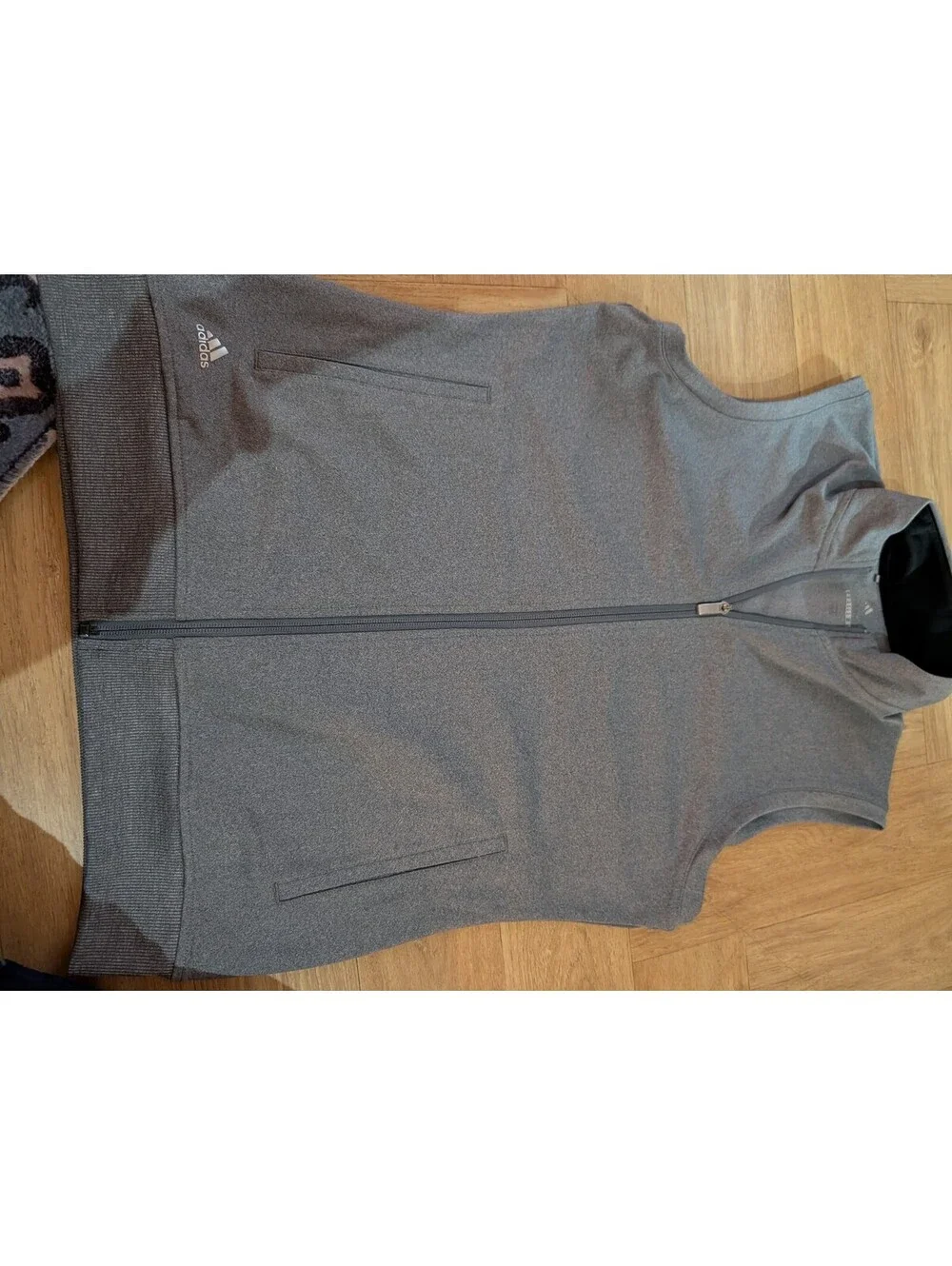 Adidas Golf Men's Sleeveless Full-Zip Vest Medium Gray
